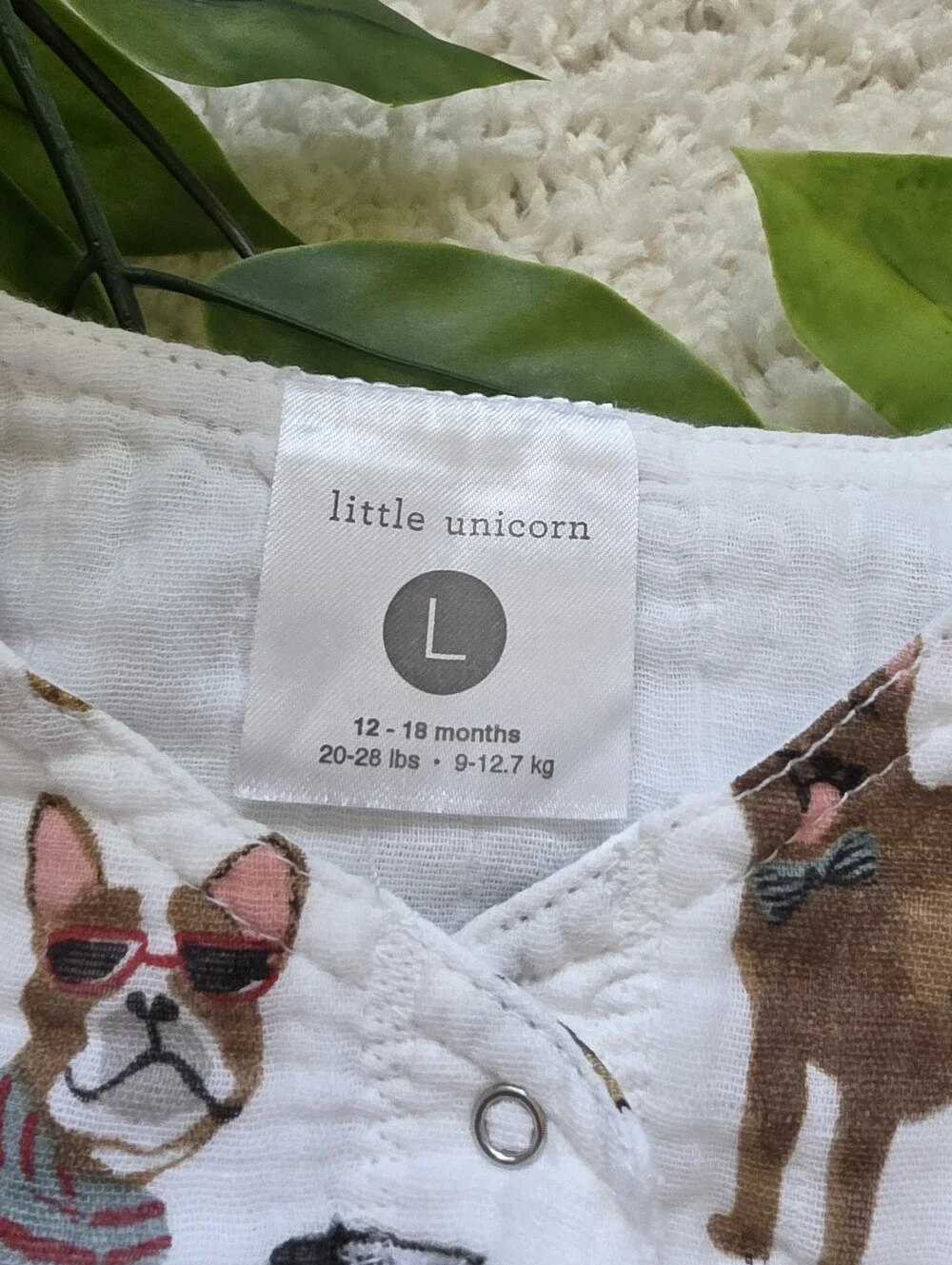 Little Unicorn Cotton Muslin Sleep Bag (12-18 Months Large)